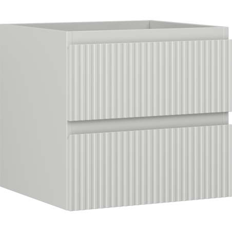 Mexen Rivel bathroom cabinet under sink 50 cm, 2 drawers, ribbed, matte gray - 91A20-05047-2-BFF62