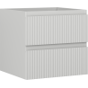 Mexen Rivel bathroom cabinet under sink 50 cm, 2 drawers, ribbed, matte gray - 91A20-05047-2-BFF62