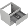 Mexen Rivel bathroom cabinet under sink 50 cm, 2 drawers, ribbed, matte gray - 91A20-05047-2-BFF62