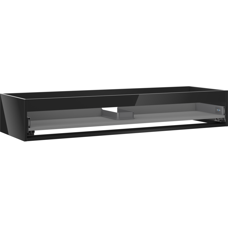 Mexen Box-A cabinet frame for under-sink 140 cm, 1 drawer, black gloss - 91AX0-1400-235-1-70
