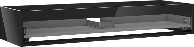 Mexen Box-A vanity unit carcass 140 cm, 1 drawer, black gloss - 91AX0-1400-235-1-70