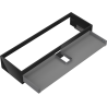 Mexen Box-A cabinet frame for under-sink 140 cm, 1 drawer, black gloss - 91AX0-1400-235-1-70