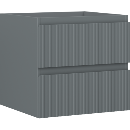 Mexen Rivel bathroom cabinet under the sink 50 cm, 2 drawers, grooved, matte graphite - 91A20-05047-2-BFF66