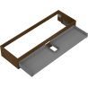 Mexen Box-A cabinet base for washbasin 140 cm, 1 drawer, walnut - 91AX0-1400-235-1-86