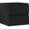 Mexen Rivel bathroom cabinet under-sink 50 cm, 2 drawers, grooved, black matte - 91A20-05047-2-BFF71