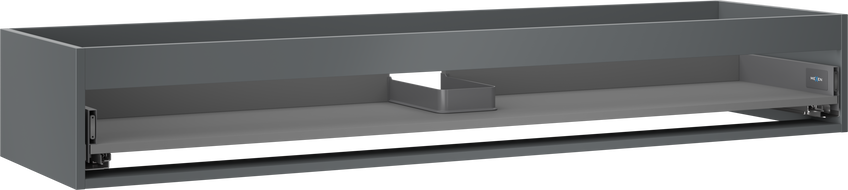 Mexen Box-A cabinet base for washbasin 160 cm, 1 drawer, matte graphite - 91AX0-1600-235-1-66