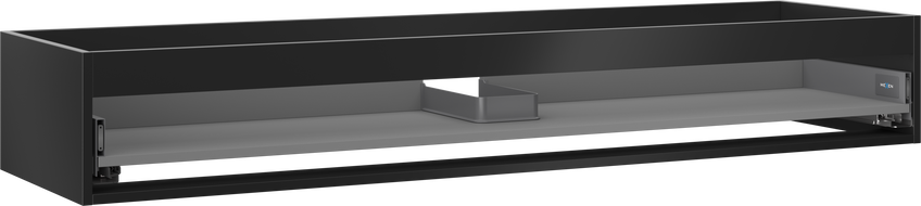 Mexen Box-A 63-inch Bathroom Cabinet Frame, 1 Drawer, Black Matte - 91AX0-1600-235-1-71