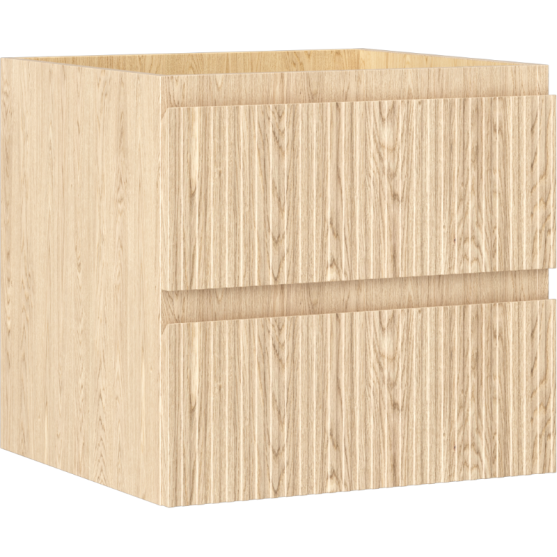Mexen Rivel bathroom cabinet 50 cm, 2 drawers, grooved, oak - 91A20-05047-2-BFF81