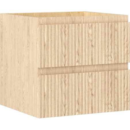 Mexen Rivel bathroom cabinet 50 cm, 2 drawers, grooved, oak - 91A20-05047-2-BFF81