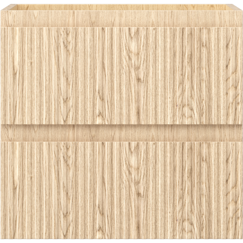 Mexen Rivel bathroom cabinet for under-sink 50 cm, 2 drawers, grooved, oak - 91A20-05047-2-BFF81