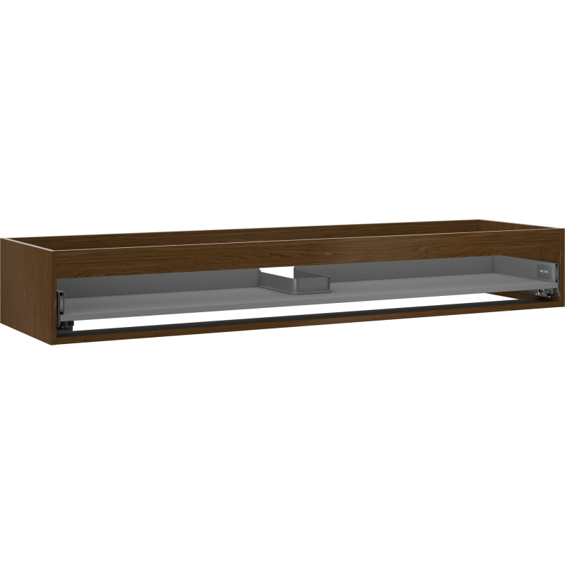 Mexen Box-A Cabinet Base 160 cm, 1 Drawer, Walnut - 91AX0-1600-235-1-86