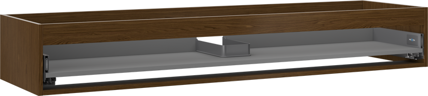 Mexen Box-A cabinet body for under-sink 160 cm, 1 drawer, walnut - 91AX0-1600-235-1-86