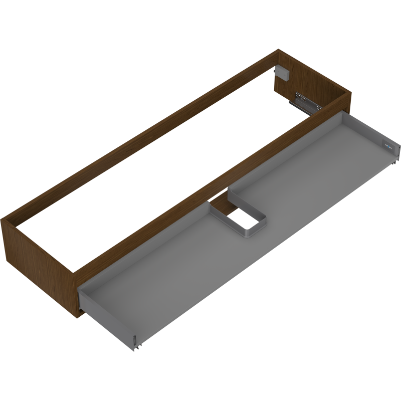 Mexen Box-A cabinet body for under-sink 160 cm, 1 drawer, walnut - 91AX0-1600-235-1-86