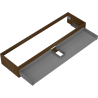 Mexen Box-A Cabinet Base 160 cm, 1 Drawer, Walnut - 91AX0-1600-235-1-86
