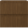 Mexen Rivel bathroom cabinet under the sink 50 cm, 2 drawers, grooved, walnut - 91A20-05047-2-BFF86