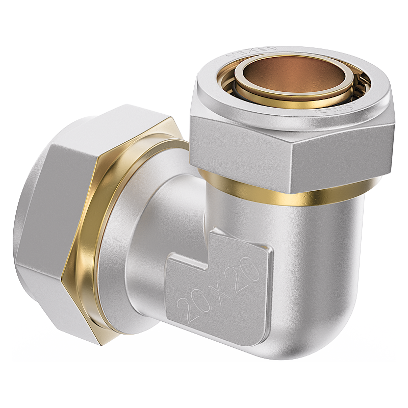 Mexen PEX-S screw-on reducing elbow PEX 25 x 20 - W97225-2520-00