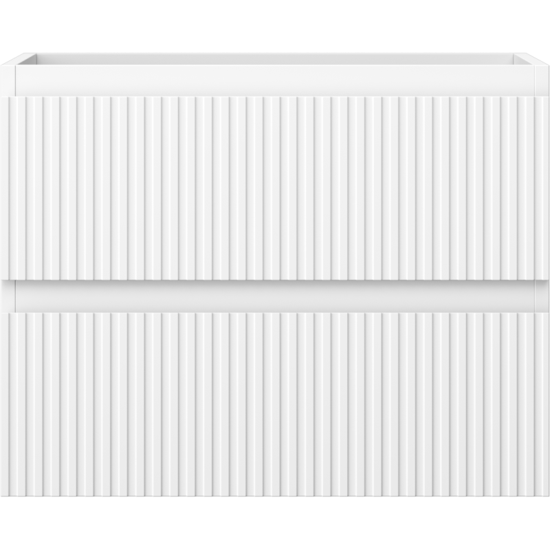 Mexen Rivel bathroom cabinet for under washbasin 60 cm, 2 drawers, grooved, white matt - 91A20-06047-2-BFF01