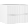 Mexen Rivel bathroom cabinet for under washbasin 60 cm, 2 drawers, grooved, white matt - 91A20-06047-2-BFF01