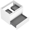 Mexen Rivel bathroom cabinet under washbasin 60 cm, 2 drawers, fluted, matte white - 91A20-06047-2-BFF01