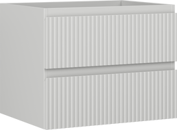 Mexen Rivel bathroom cabinet under sink 60 cm, 2 drawers, grooved, matte gray - 91A20-06047-2-BFF62
