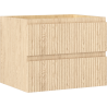 Mexen Rivel bathroom cabinet under sink 60 cm, 2 drawers, grooved, oak - 91A20-06047-2-BFF81