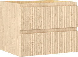 Mexen Rivel bathroom cabinet under sink 60 cm, 2 drawers, grooved, oak - 91A20-06047-2-BFF81
