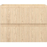 Mexen Rivel bathroom cabinet under sink 60 cm, 2 drawers, grooved, oak - 91A20-06047-2-BFF81