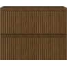 Mexen Rivel bathroom cabinet under sink 60 cm, 2 drawers, fluted, walnut - 91A20-06047-2-BFF86