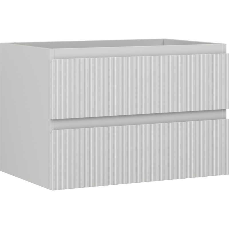 Mexen Rivel bathroom cabinet under sink 70 cm, 2 drawers, grooved, matte gray - 91A20-07047-2-BFF62