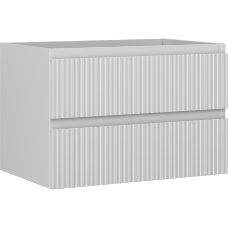 Mexen Rivel bathroom cabinet under sink 70 cm, 2 drawers, ribbed, matte grey - 91A20-07047-2-BFF62