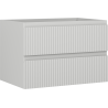 Mexen Rivel bathroom cabinet under sink 70 cm, 2 drawers, grooved, matte gray - 91A20-07047-2-BFF62