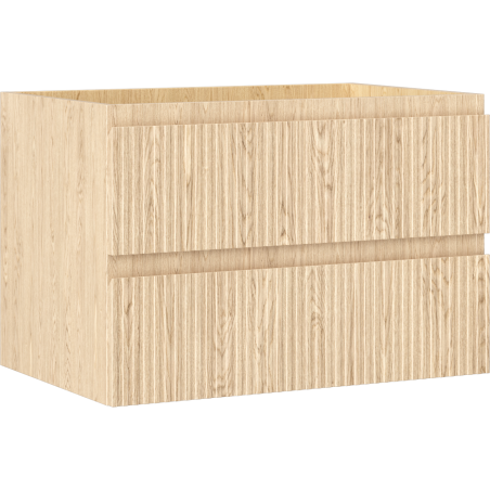 Mexen Rivel bathroom cabinet under the sink 70 cm, 2 drawers, grooved, oak - 91A20-07047-2-BFF81