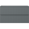 Mexen Rivel bathroom cabinet under the sink 80 cm, 2 drawers, grooved, matte graphite - 91A20-08047-2-BFF66