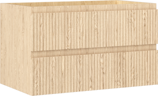 Mexen Rivel bathroom cabinet 80 cm, 2 drawers, grooved, oak - 91A20-08047-2-BFF81