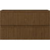 Mexen Rivel bathroom cabinet under sink 80 cm, 2 drawers, grooved, walnut - 91A20-08047-2-BFF86