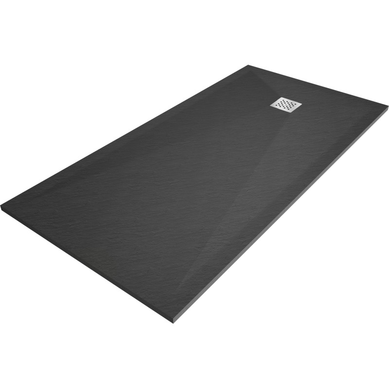 Mexen Stone+ rectangular composite shower base 160 x 100 cm, anthracite - 44711016