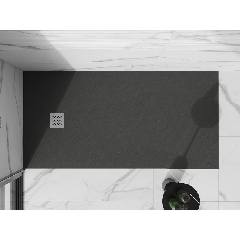 Mexen Stone+ rectangular composite shower base 160 x 100 cm, anthracite - 44711016