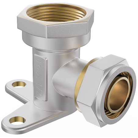 Mexen PEX-S wall-mounted threaded elbow with PEX 20 x 1/2 BW tab - W97228-2012F-00