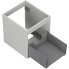 Mexen Box-A vanity cabinet body 40 cm, 1 drawer, gray matte - 91AX0-0400-470-1-62