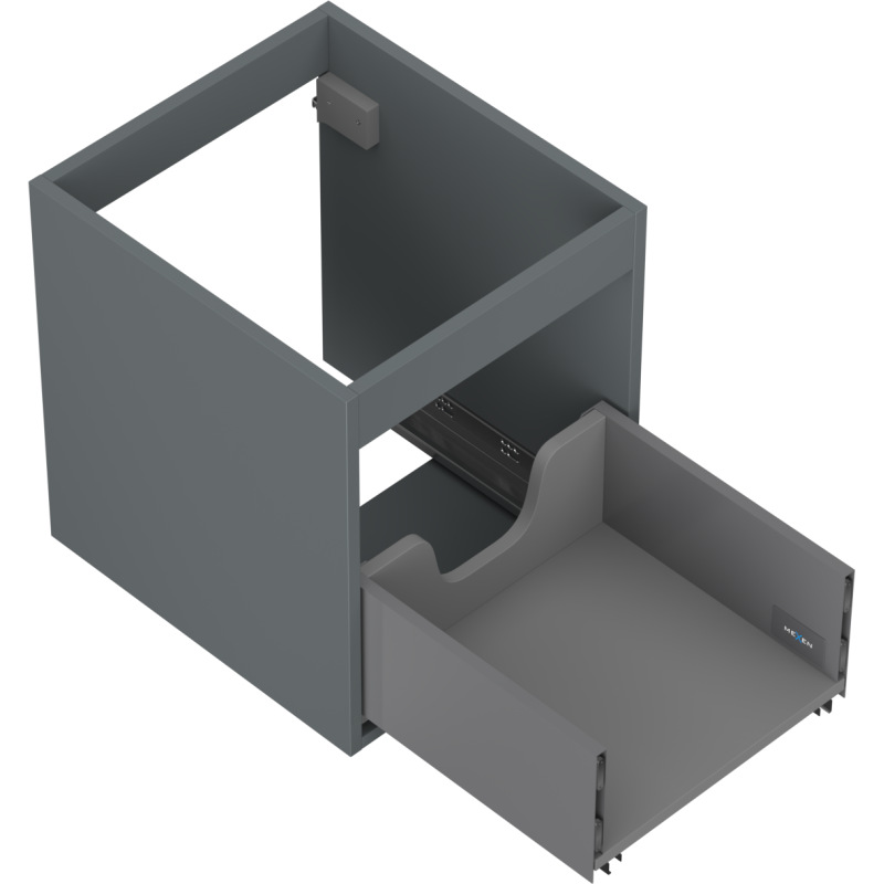 Mexen Box-A cabinet unit under sink 40 cm, 1 drawer, matte graphite - 91AX0-0400-470-1-66