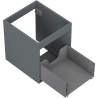 Mexen Box-A 40 cm Under-Sink Cabinet, 1 Drawer, Matte Graphite - 91AX0-0400-470-1-66