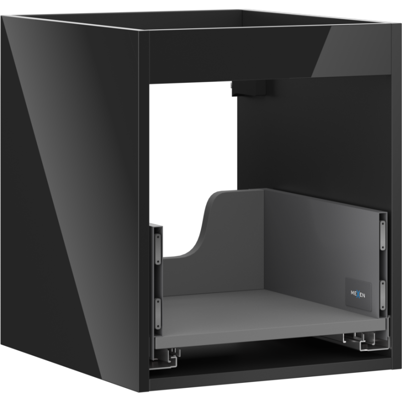 Mexen Box-A Under-Sink Cabinet Unit 40 cm, 1 Drawer, Black Gloss - 91AX0-0400-470-1-70