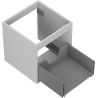 Mexen Box-A Cabinet Frame for Under-Sink 45 cm, 1 Drawer, Gray Matte - 91AX0-0450-470-1-62