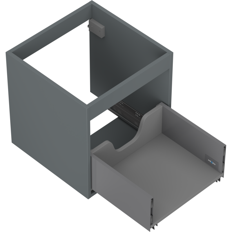 Mexen Box-A Cabinet Base for Sink 45 cm, 1 Drawer, Matt Graphite - 91AX0-0450-470-1-66