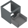 Mexen Box-A 45 cm Under-Sink Cabinet Frame, 1 Drawer, Matte Graphite - 91AX0-0450-470-1-66