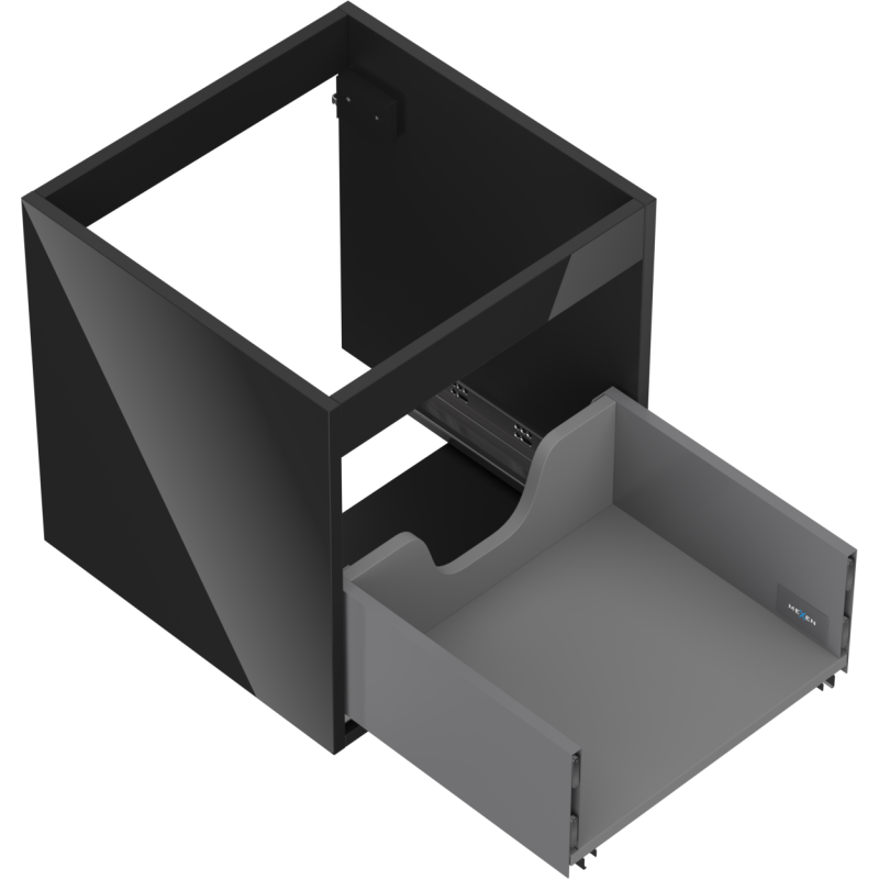 Mexen Box-A cabinet corpus 45 cm, 1 drawer, black gloss - 91AX0-0450-470-1-70