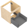 Mexen Box-A vanity cabinet body 45 cm, 1 drawer, oak - 91AX0-0450-470-1-81