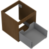 Mexen Box-A Cabinet Body for Washbasin 45 cm, 1 Drawer, Walnut - 91AX0-0450-470-1-86