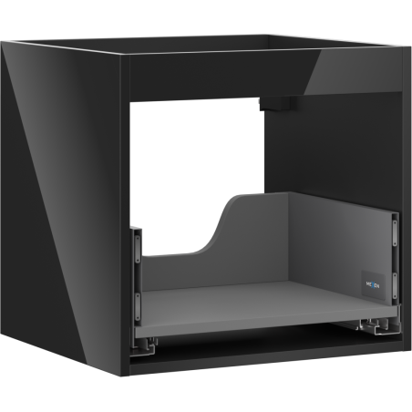 Mexen Box-A 50 cm Vanity Unit Cabinet, 1 Drawer, Black Gloss - 91AX0-0500-470-1-70