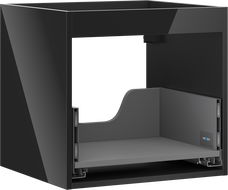 Mexen Box-A 50 cm Vanity Unit Cabinet, 1 Drawer, Black Gloss - 91AX0-0500-470-1-70